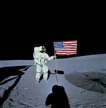 Image result for flag on Moon