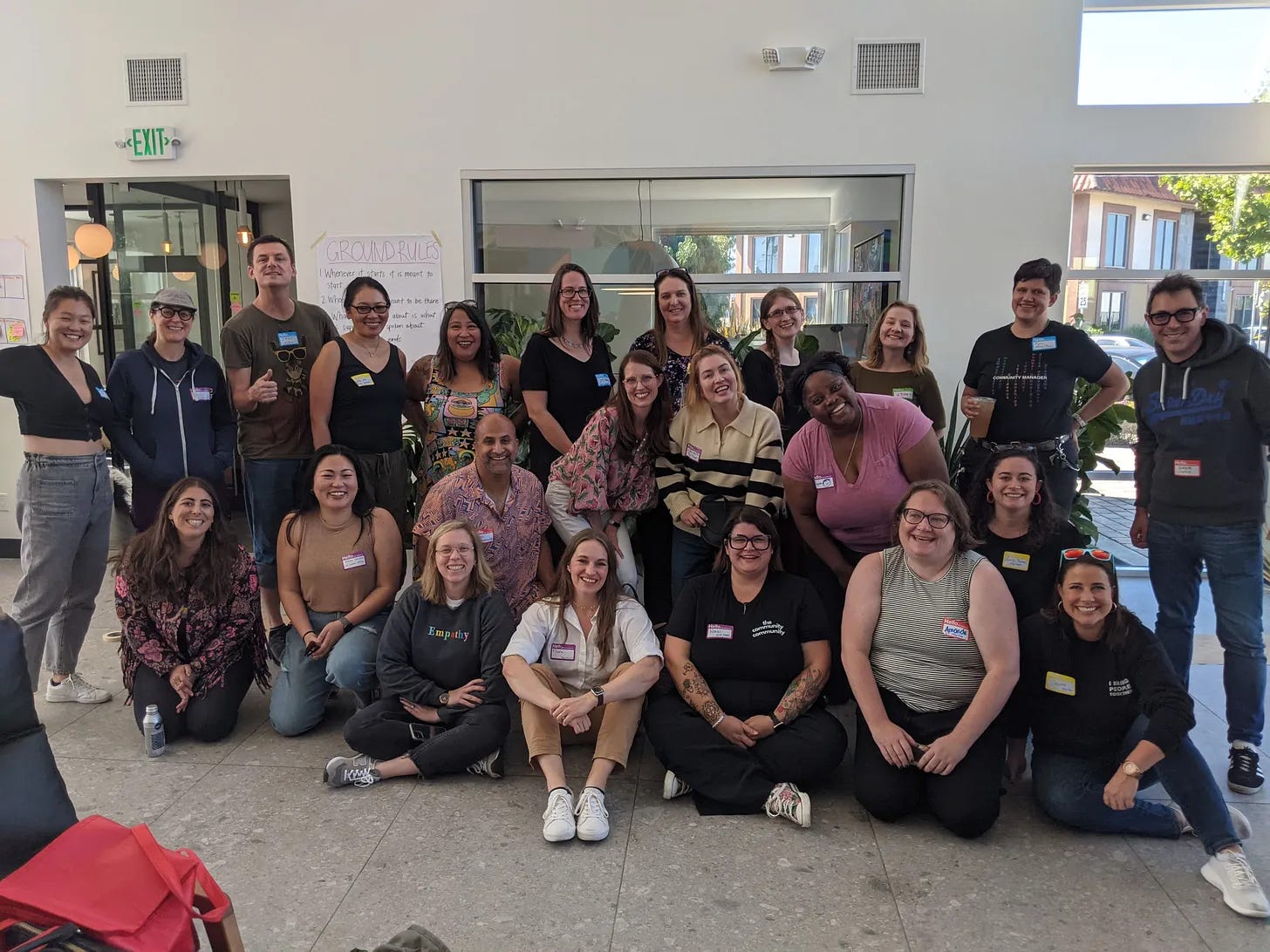 group of unconference attendees pose for picture