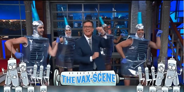 Colbert celebrates end of COVID emergency to masked audience: 'I wish ...