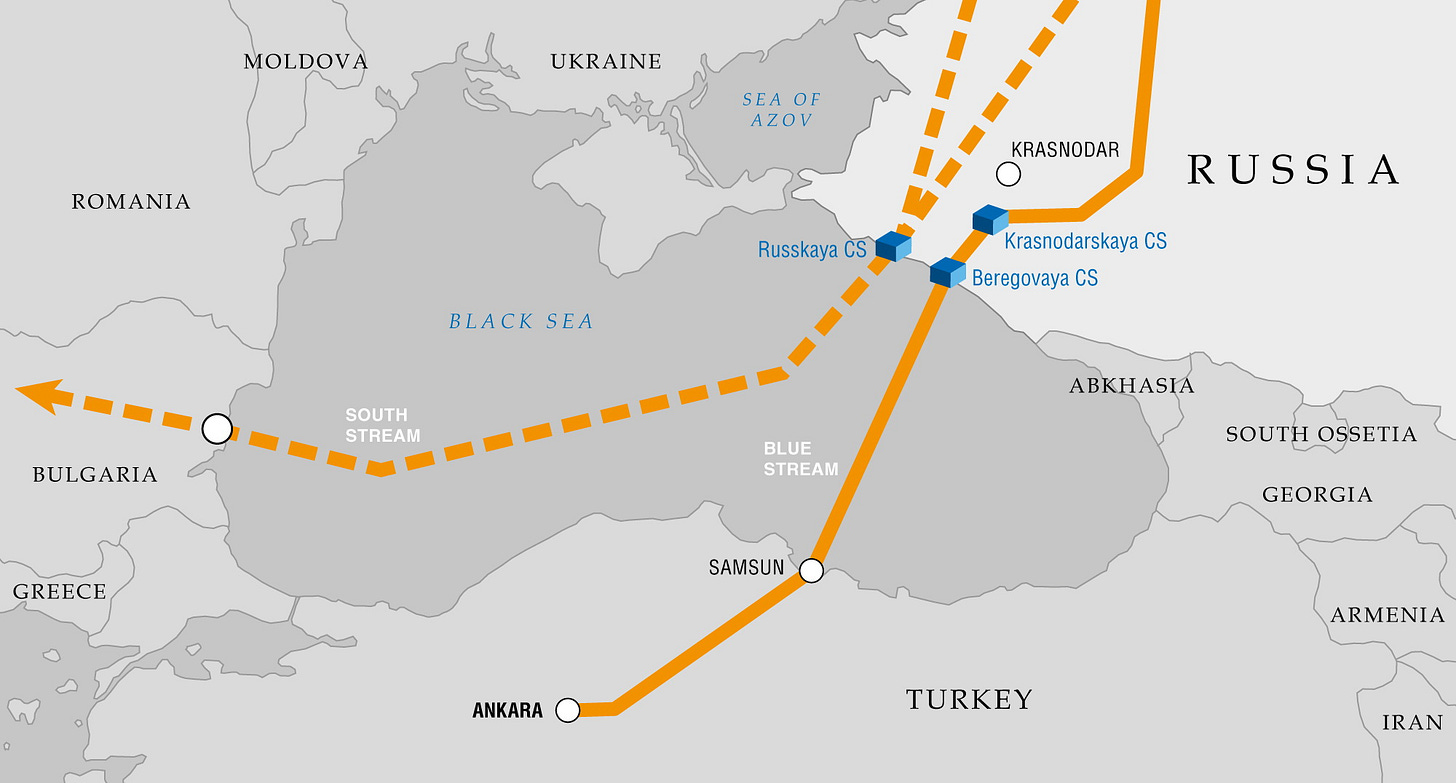 100 Billion Cubic Meters of Gas via Blue Stream to Turkey | Officer of the  Watch