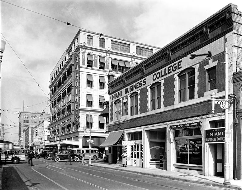 Figure 3: Watson Building looking north on Miami Avenue in 1936