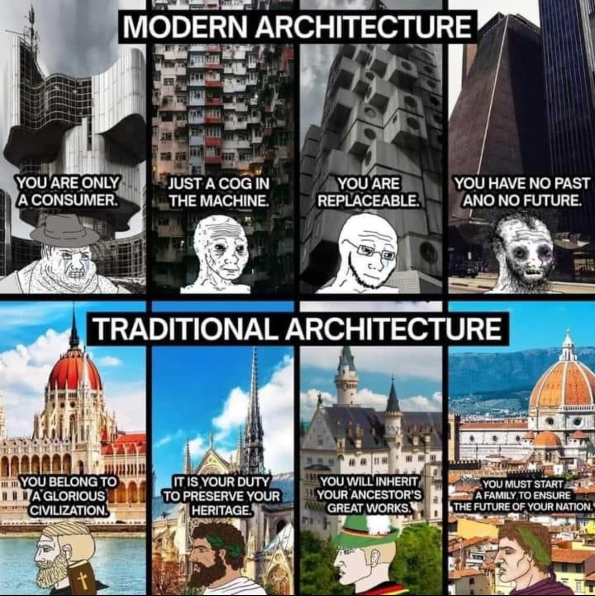 Modern Architecture Bad : r/terriblefacebookmemes