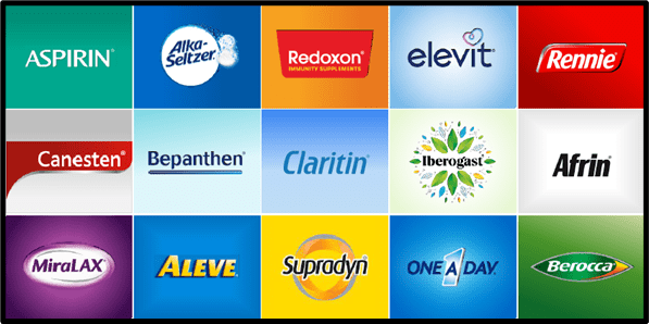 Main Bayer Consumer health brands