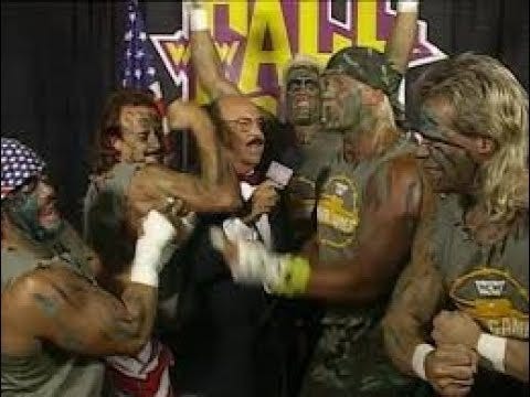 1995 WCW WAR GAMES MATCH THE HULKAMANIACS vs The Dungeon of Doom - FALL  BRAWL 1995 - YouTube