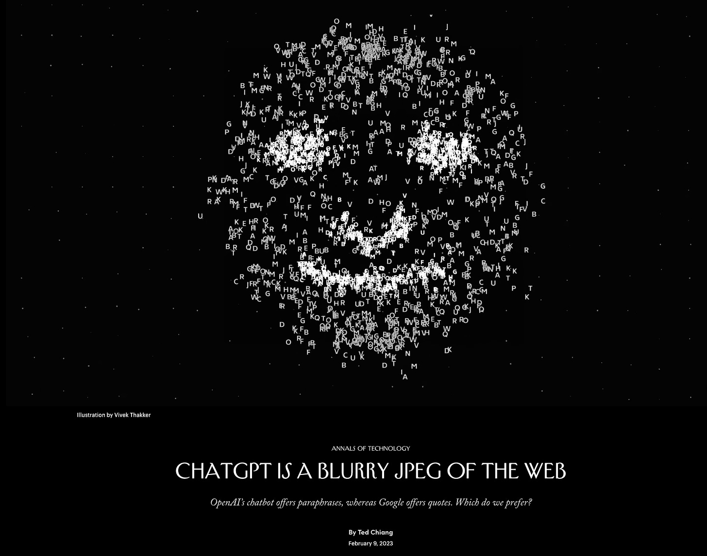 animated image revealing a smile created from aggregating letters