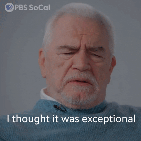 Man saying I thought it was exceptional