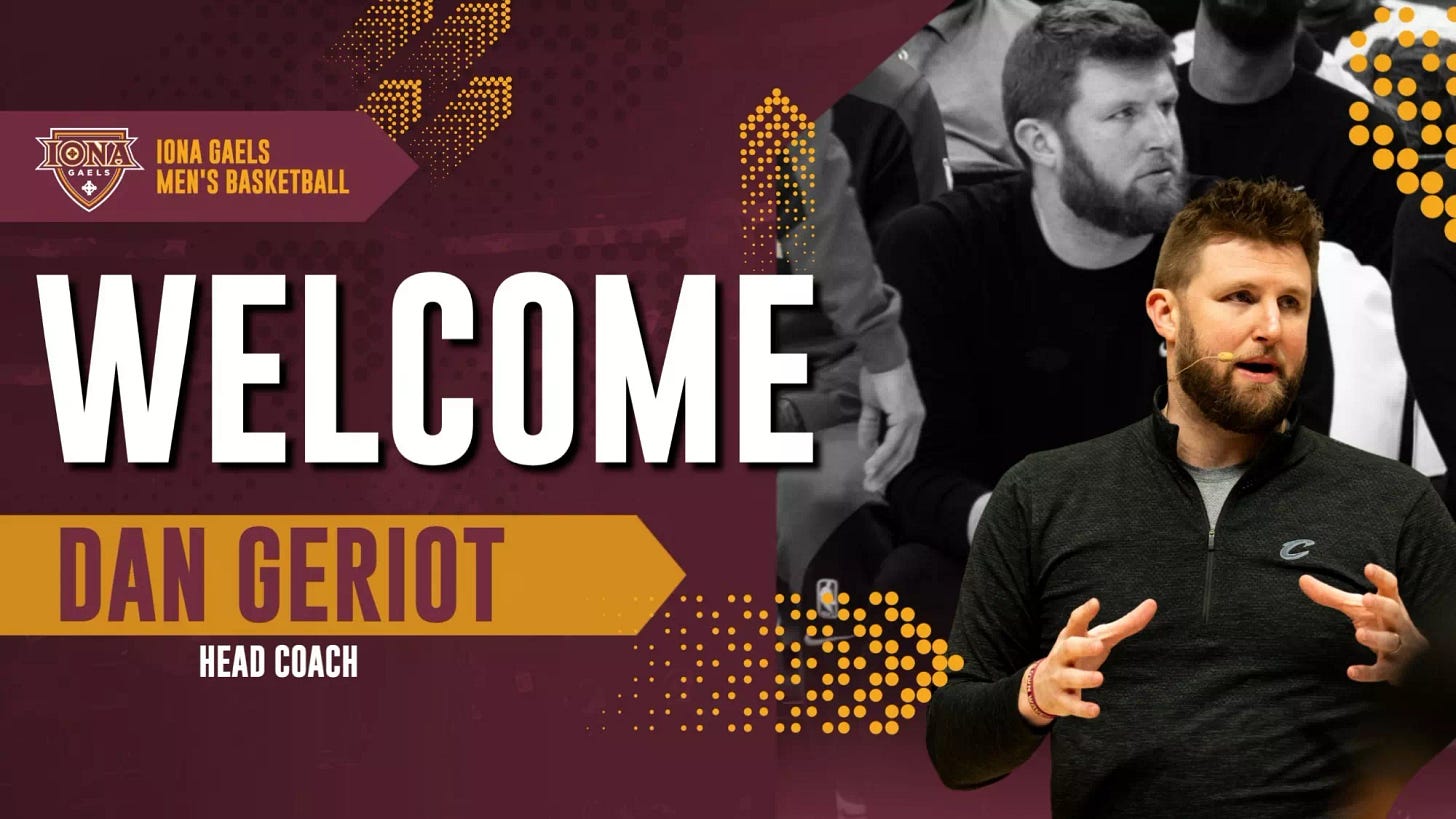 Iona University Names Dan Geriot as Head Coach of Men's Basketball Program  - Iona University Athletics