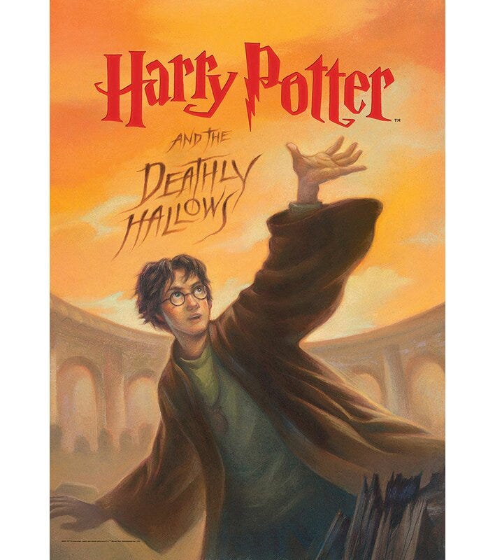 Image result for deathly hallows book cover