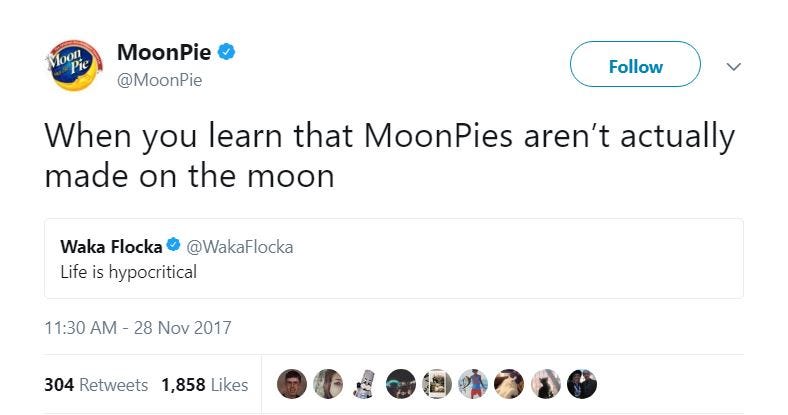 Everyone's Now Learning That MoonPie Is Actually Savage On Twitter