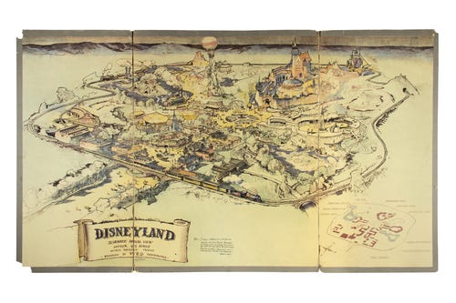 History of the Original 1953 Disneyland Presentation Map ...