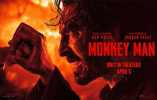 Monkey Man (#4 of 4): Mega Sized Movie Poster Image - IMP Awards