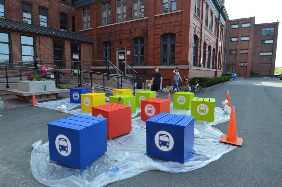 How Creative DIY Benches Can Fix Bad Bus Stops - Bloomberg