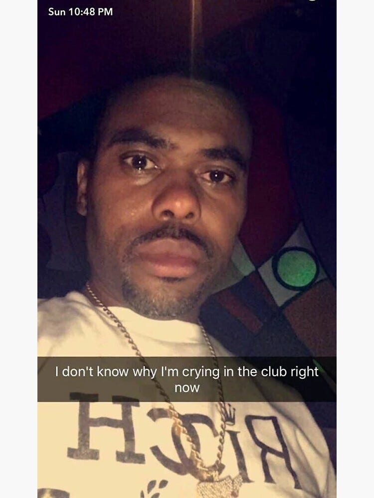 Crying In The Club Meme | Sticker