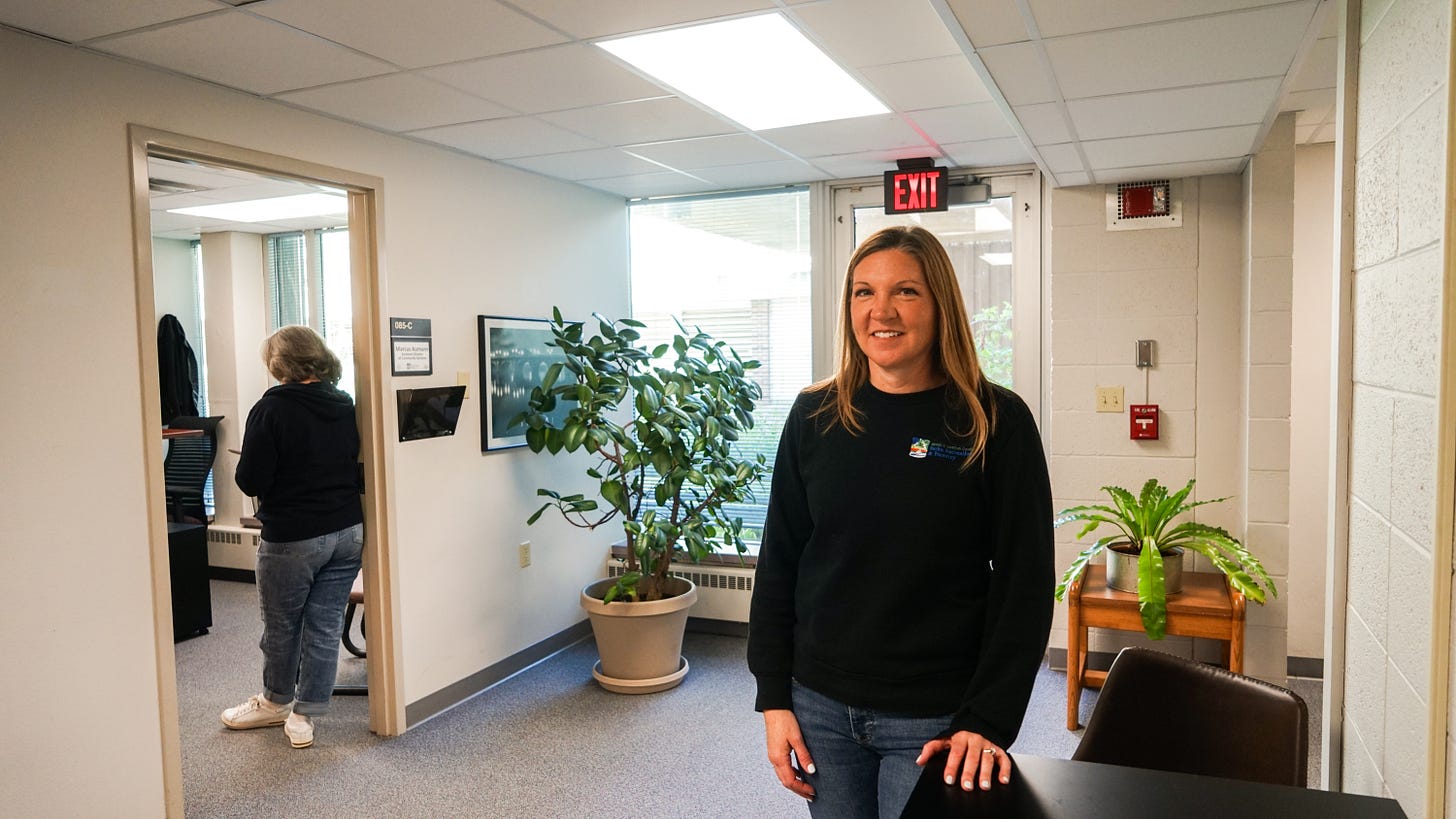 Jamie Polley at the new Wausau/Marathon County Parks Department at UWSP-Wausau Jamie Polley at the new Wausau/Marathon County Parks Department at UWSP-Wausau