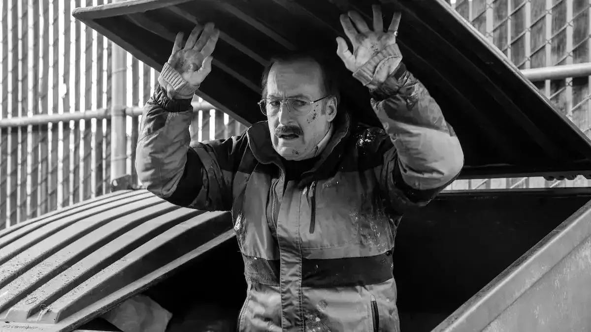 Gene getting caught inside a dumpster