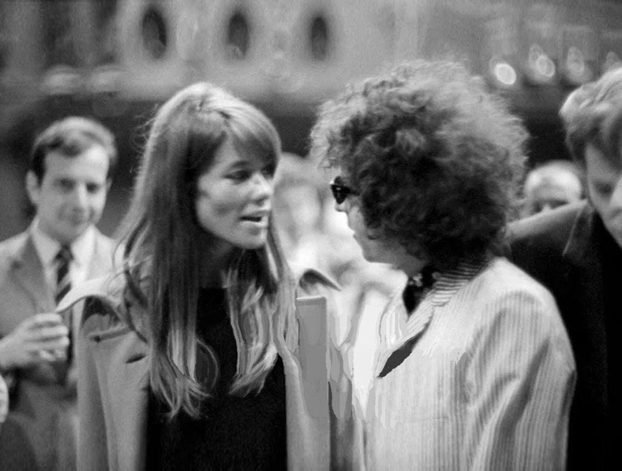 Bob Dylan et Françoise Hardy, en mai 1966.(Shiny happy people) | Bob ...