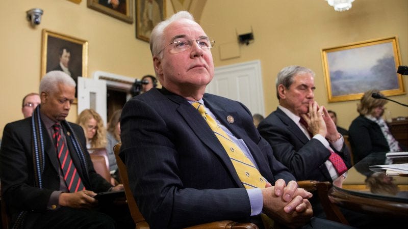 tom price nominated for health secretary 2016