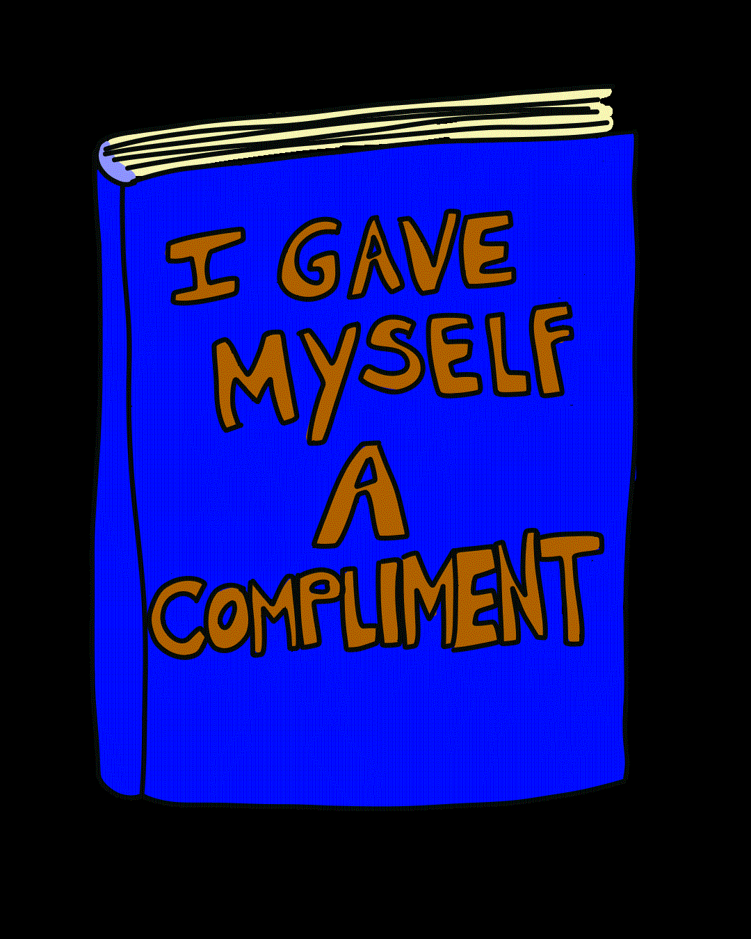 Book titled, "I gave myself a compliment"