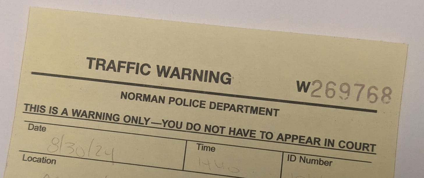 Image of a traffic ticket
