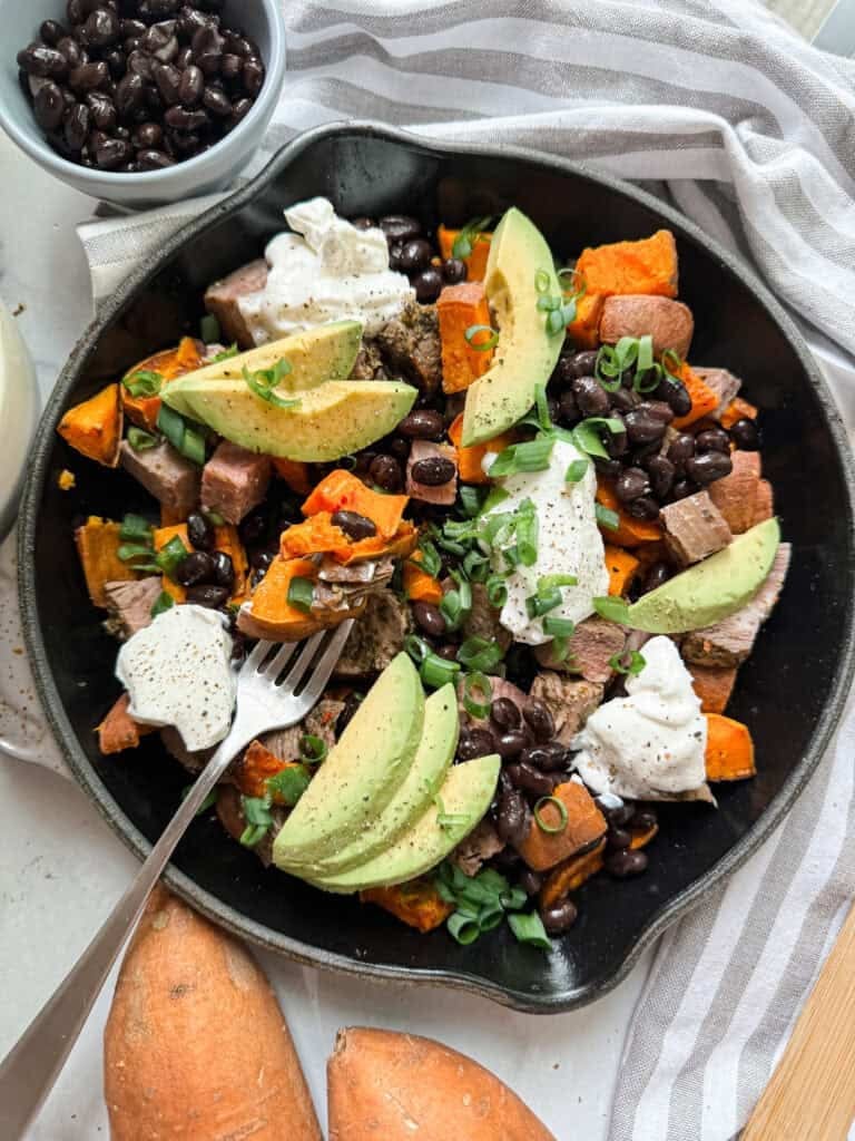 One Pan Sweet Potato Skillet. Gluten Free.