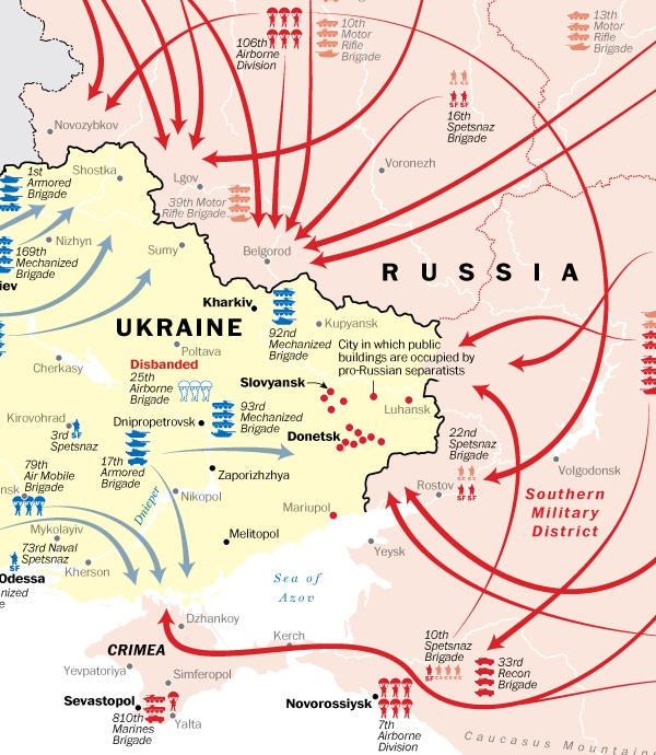MAP: How Ukraine and Russia are moving toward war - The Washington Post