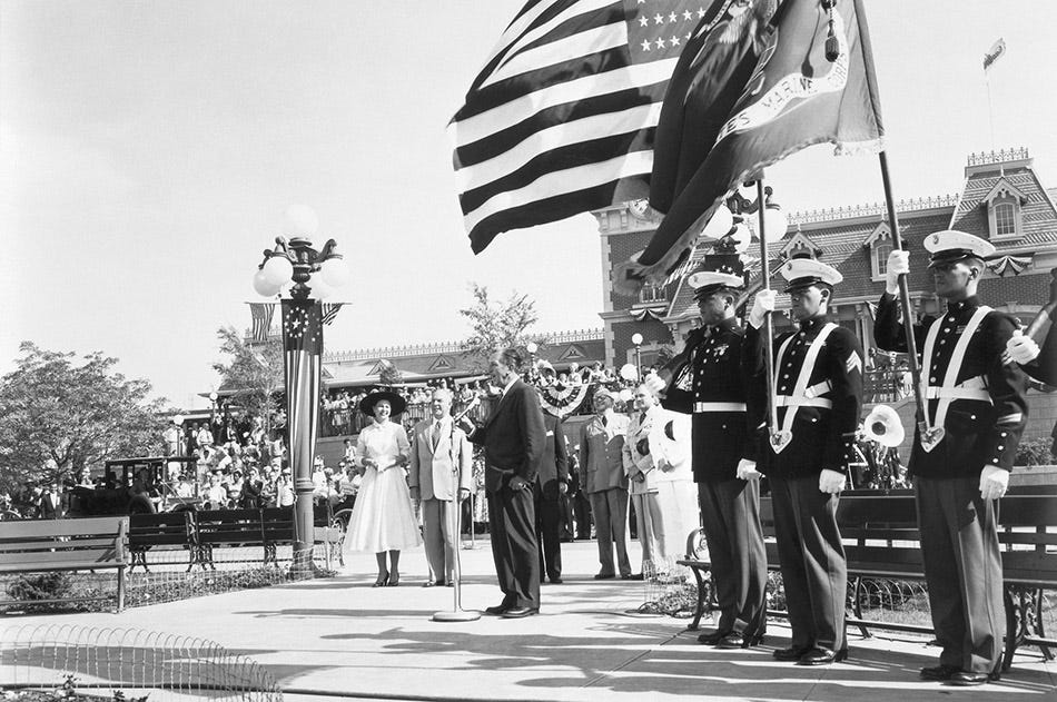 Walt Disney opening day at Disneyland