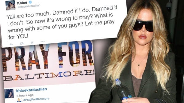 khloe kardashian controversy for baltimore instagram 2015