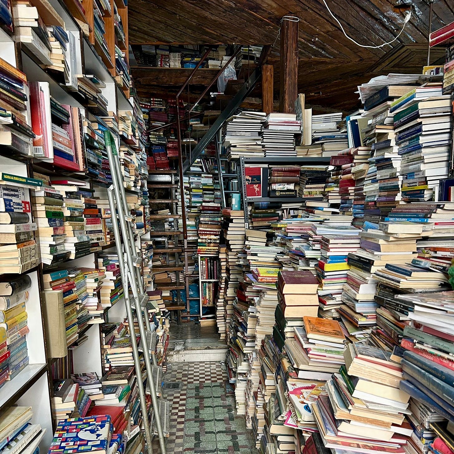 A bookstore positively stacked with books!