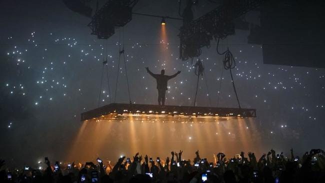 kanye west concert breakdown