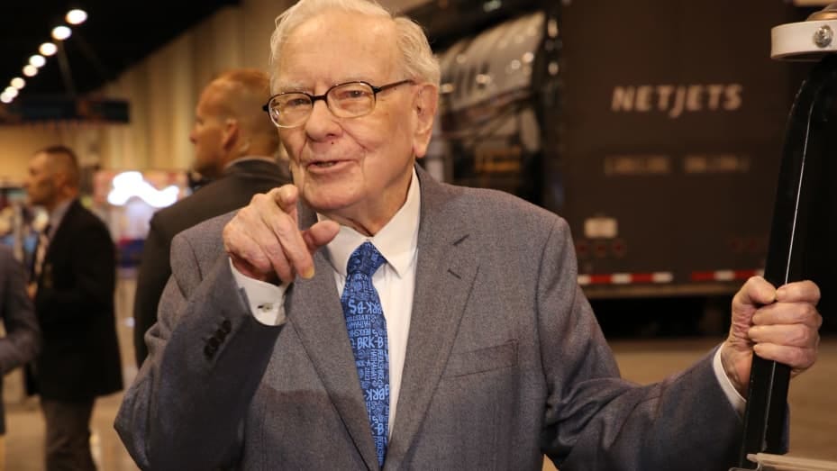 Warren Buffett ahead of the Berkshire Hathaway Annual Shareholder's Meeting in Omaha, Nebraska.