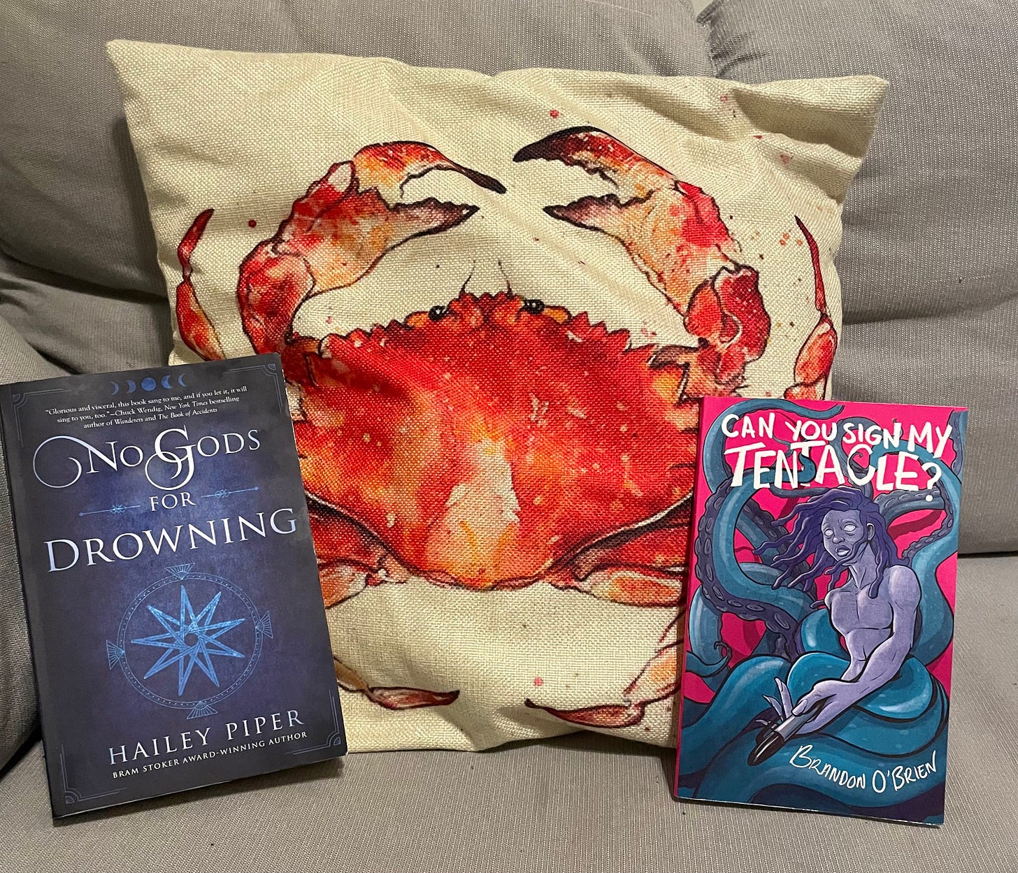 No Gods For Drowning by Hailey Piper and Can You Sign My Tentacle? by Brandon O'Brien No Gods For Drowning by Hailey Piper and Can You Sign My Tentacle? by Brandon O'Brien