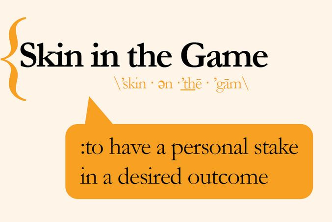 Skin In The Game - To Be Invested With Shared Risk And Reward