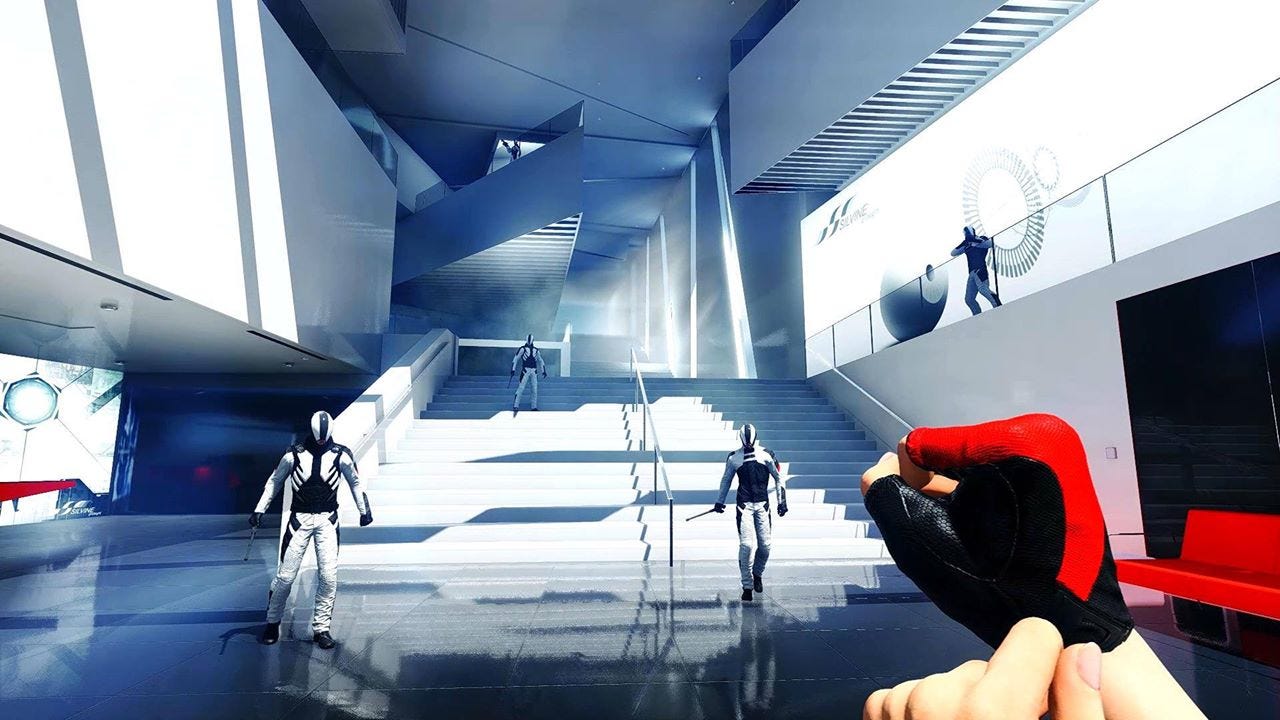 Getting ready to fight in Mirror's Edge Catalyst