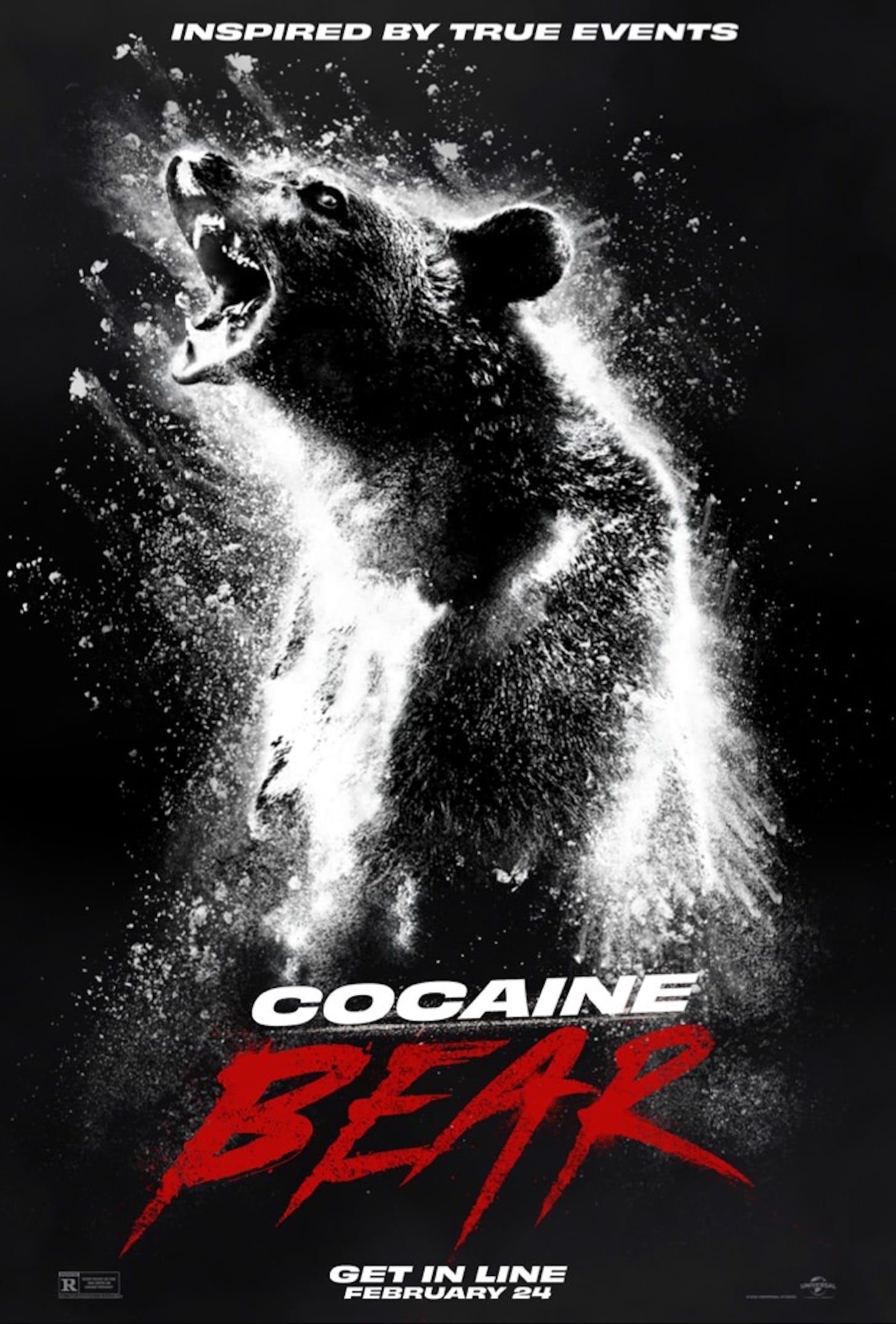 Movie poster for "Cocaine Bear."