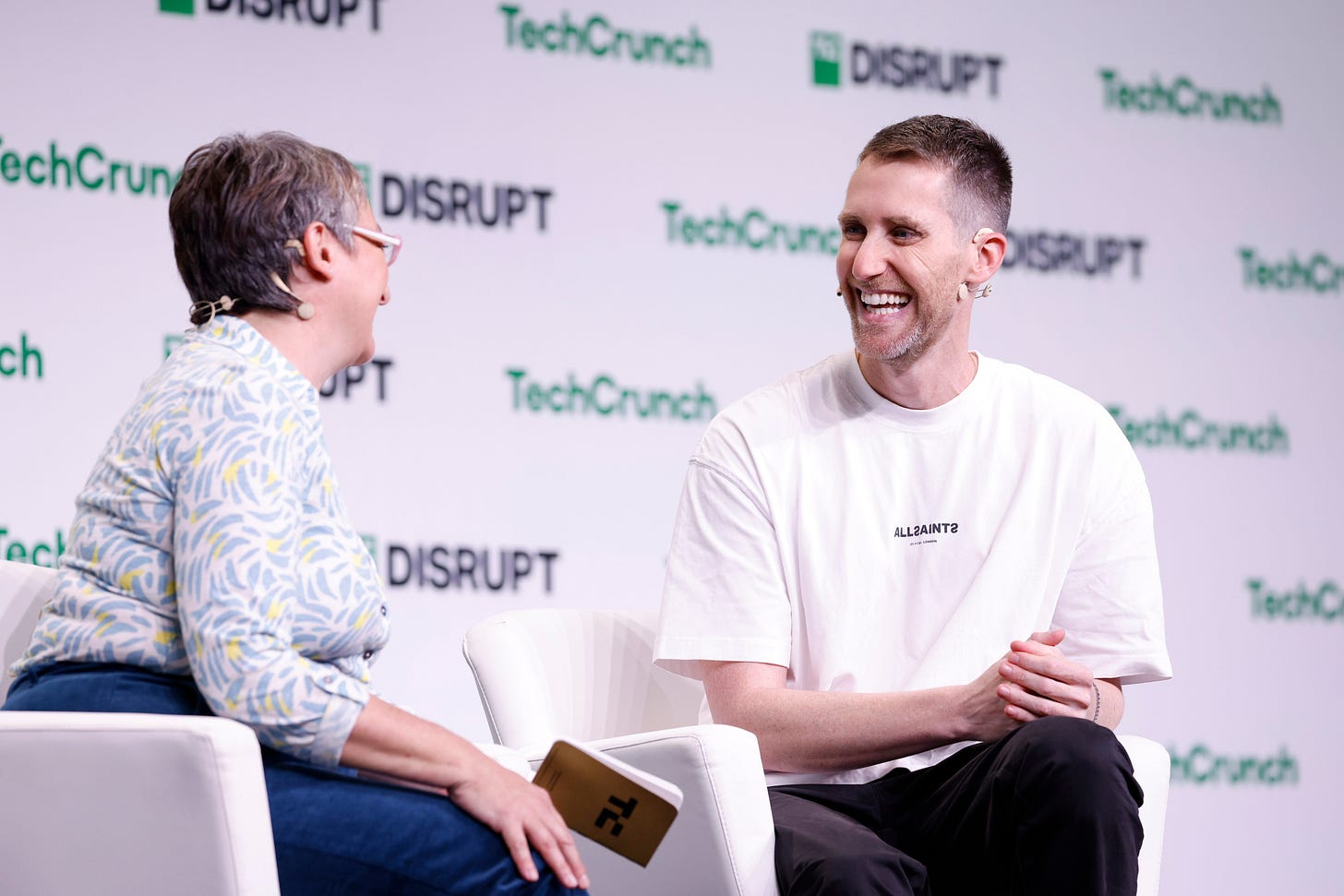 SAN FRANCISCO, CALIFORNIA - OCTOBER 28: (L-R) Ingrid Lunden and Assaf Rappaport, Co-Founder & CEO of Wiz, speak onstage during TechCrunch Disrupt 2024 Day 1 at Moscone Center on October 28, 2024 in San Francisco, California. (Photo by Kimberly White/Getty Images for TechCrunch)