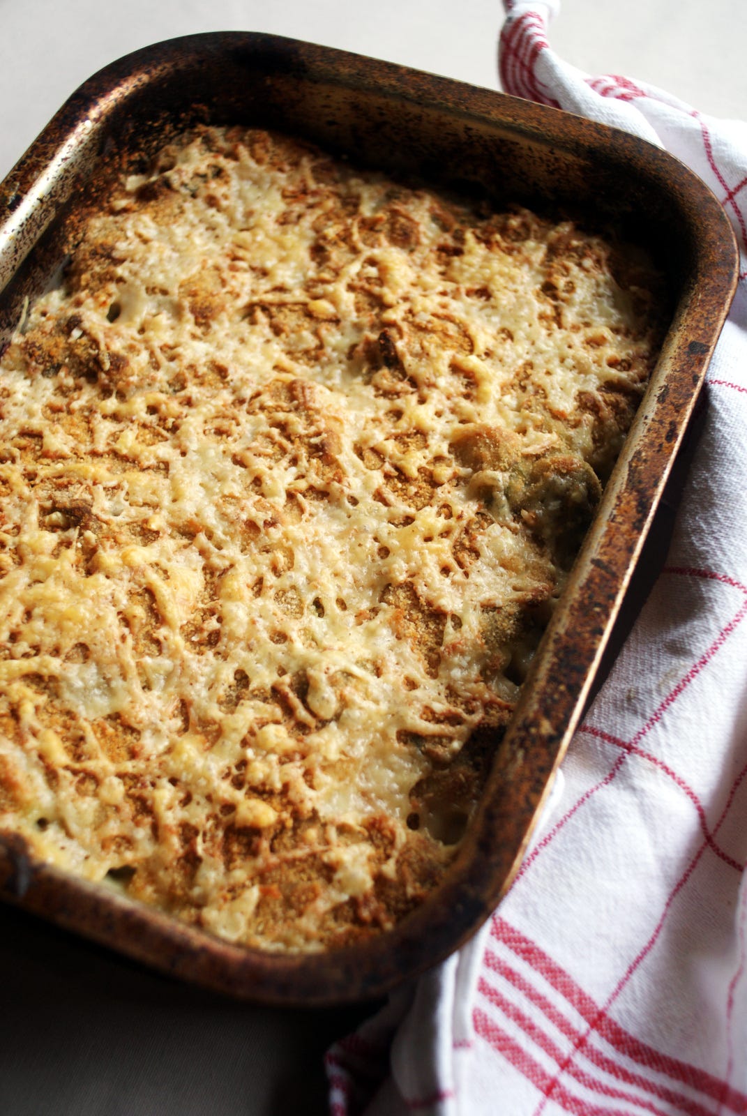 Brussels sprout and chestnut gratin