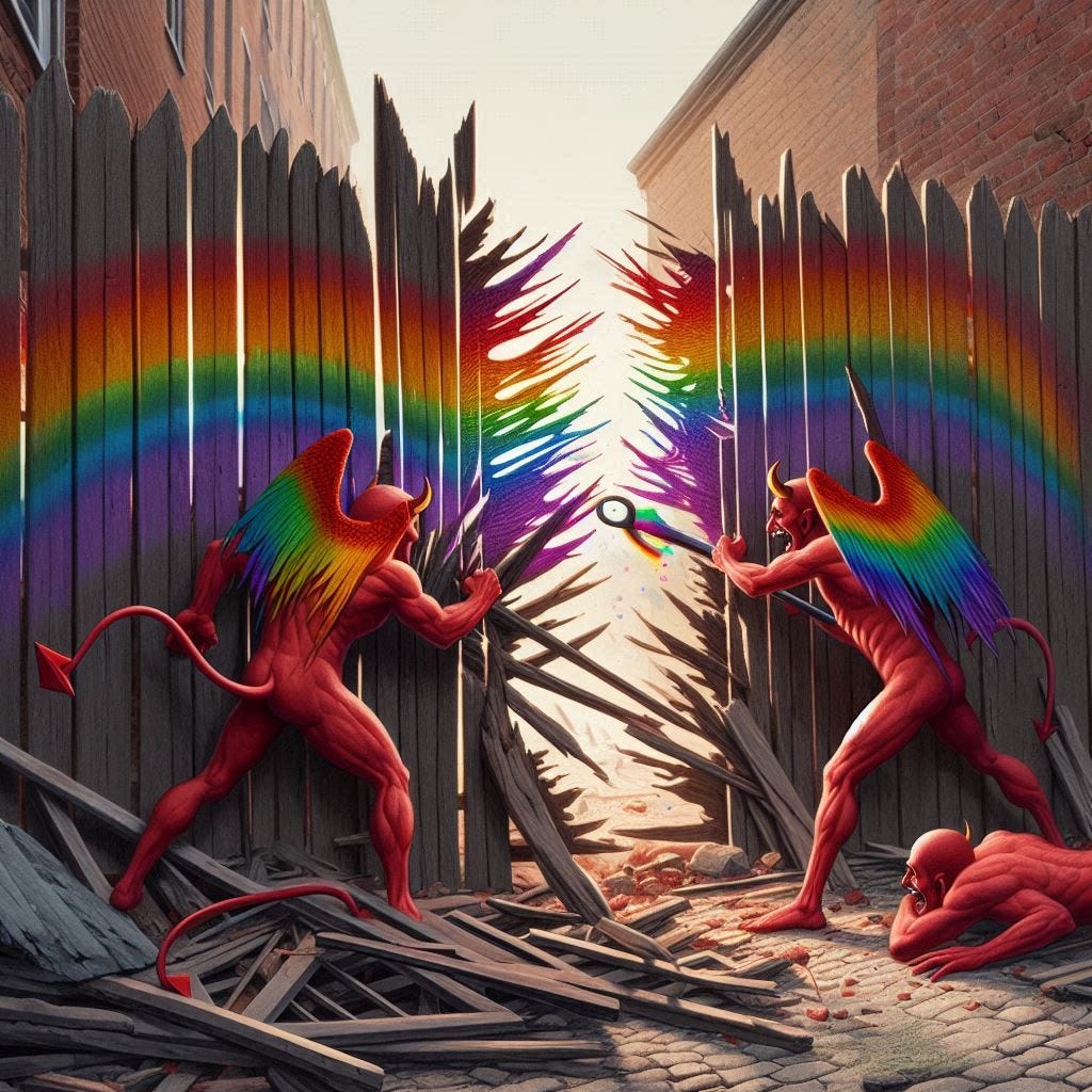 Rainbow Demons tearing down Chesterton’s Fence …