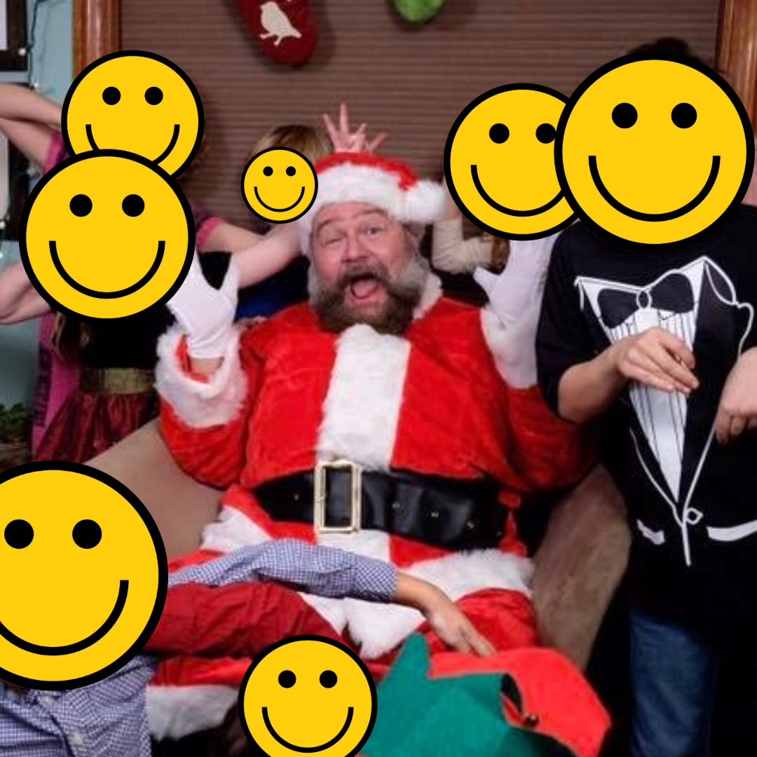 The author as Santa Claus in 2016