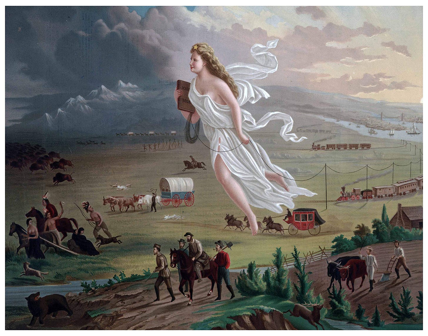 Amazon.com: Wall Art Print ~ John Gast's American Progress. Manifest  Destiny USA History (11"x14", Paper): Posters & Prints