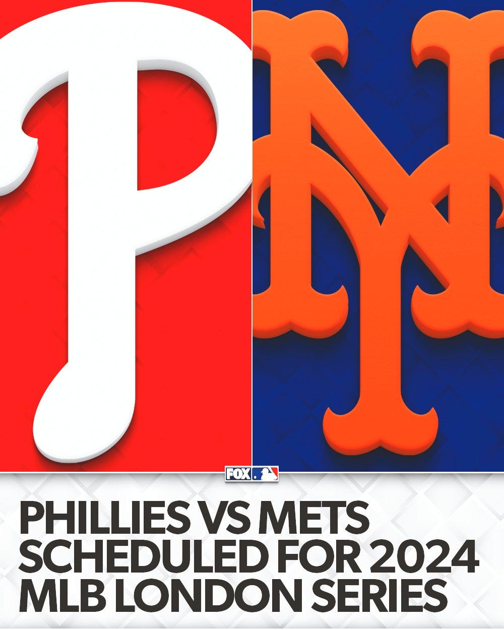 FOX Sports: MLB on Twitter: "The Phillies and Mets will reportedly play a  regular-season series in London next season, per Tom Verducci.  https://t.co/qiT8zHM9kj" / Twitter