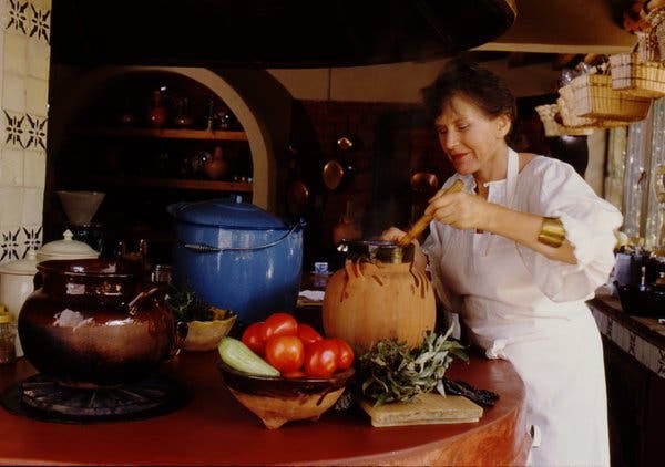 Diana Kennedy at her home in Mexico in 1989. The Mexican food known to most Americans, she wrote, was a travesty.