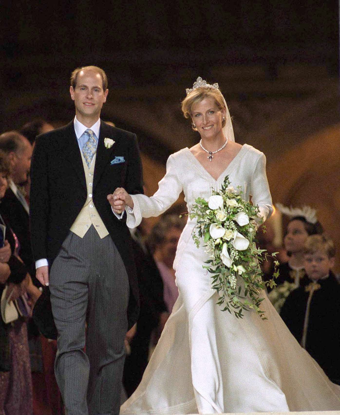 Sophie Wessex and Prince Edward leave church