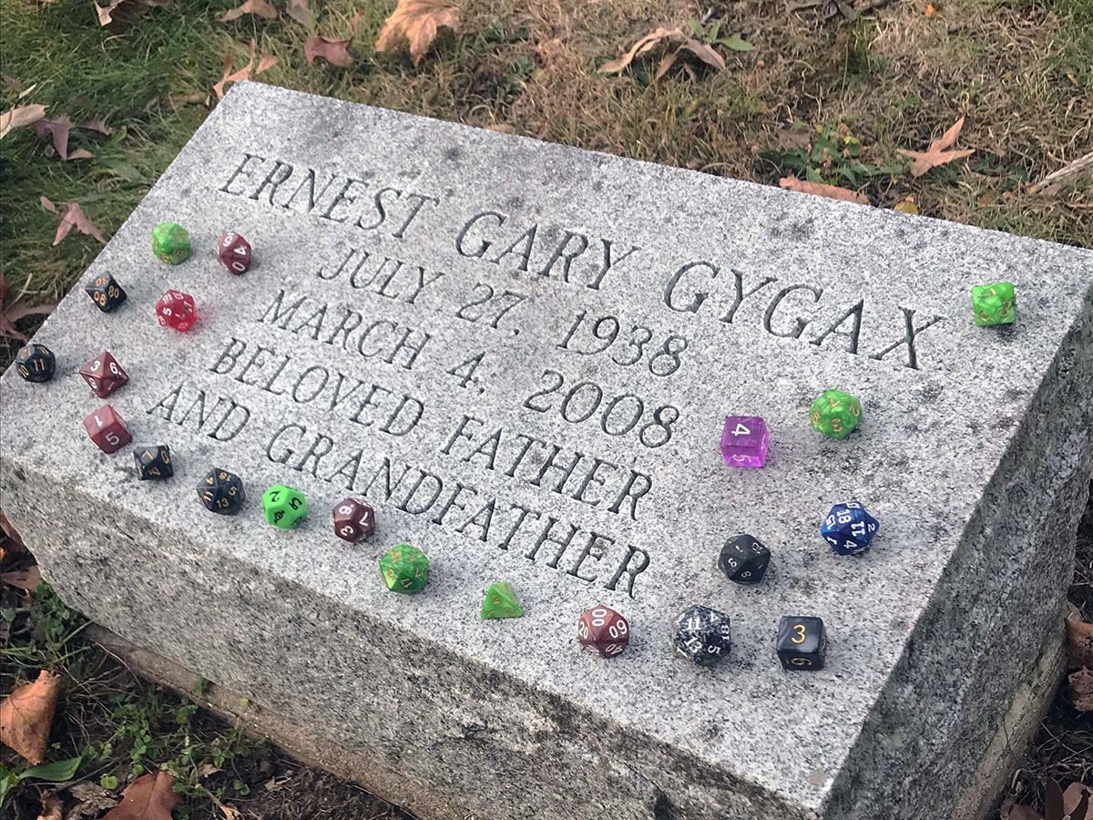 Grave of Dungeons & Dragons creator Gary Gygax in Lake Geneva