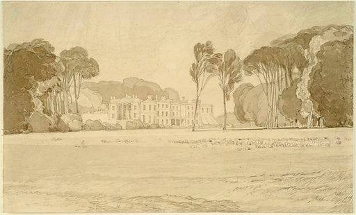 Quidenham Hall, Norfolk, 1818. John Sell Cotman.