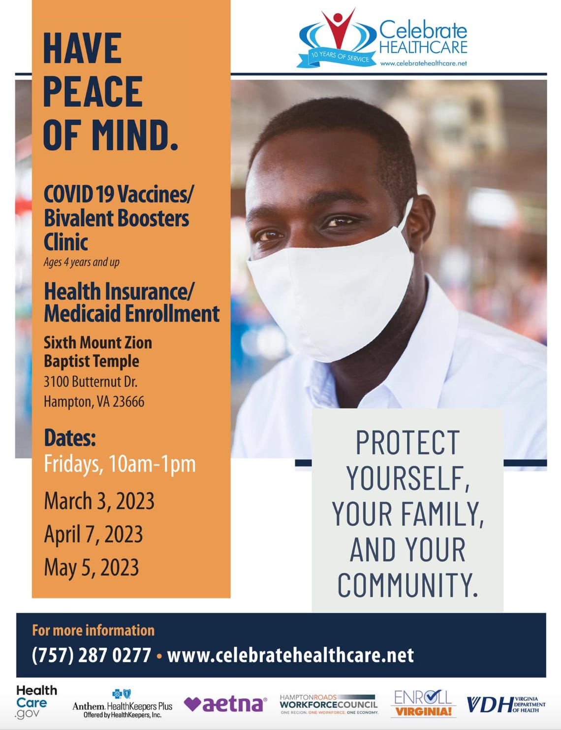 Celebrate health care event for COVID vaccine at 6th Mouth Zion