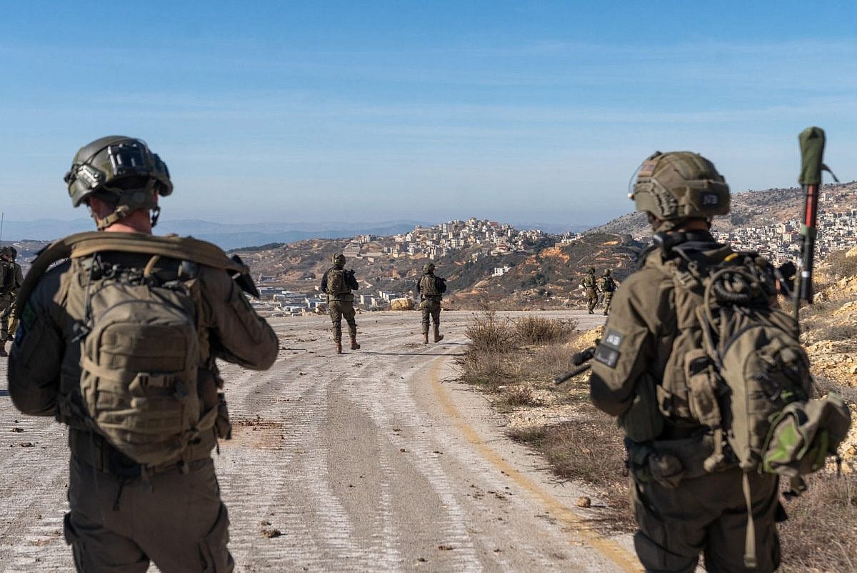 Israeli soldiers from the army’s 210th Division seen inside Syrian territory. (IDF Spokesperson's Unit)