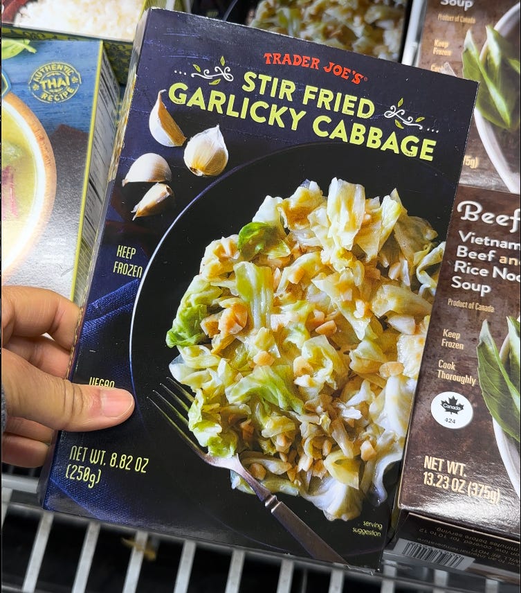 stir fried cabbage  at trader joes