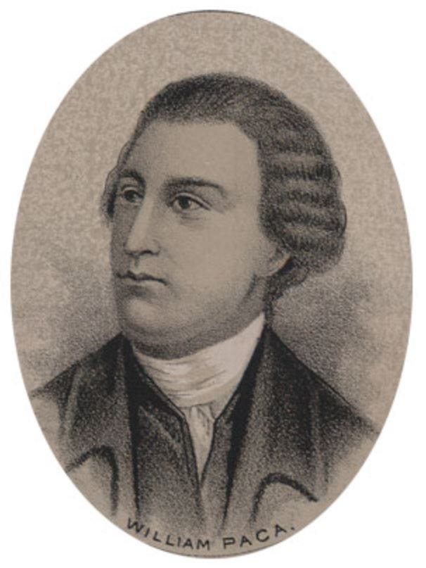 Engraving of William Paca by Ole Erekson, Library of Congress