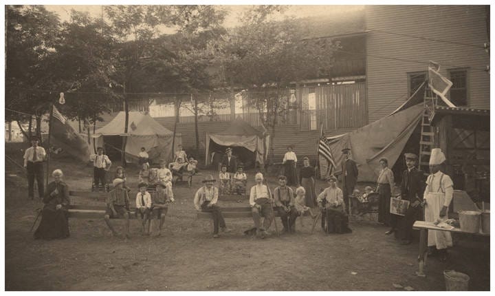 The Salvation Army's Fresh Air Encampment at Pickett Springs in 1908 (photo courtesy of the Alabama Department of Archives &amp; History)
