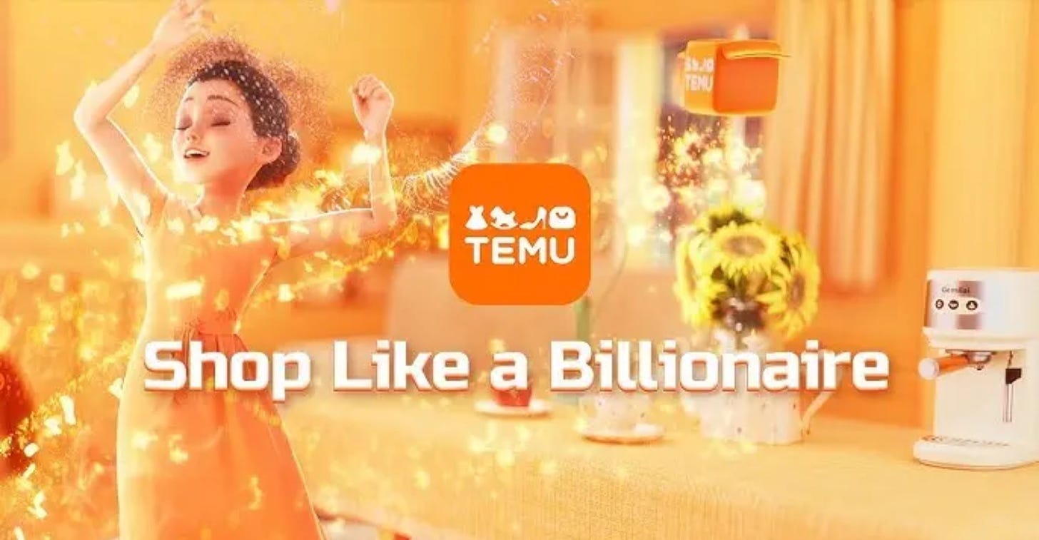 Temu’s Advertisement Appeares in the Super Bowl, Costing $230,000 Per Second